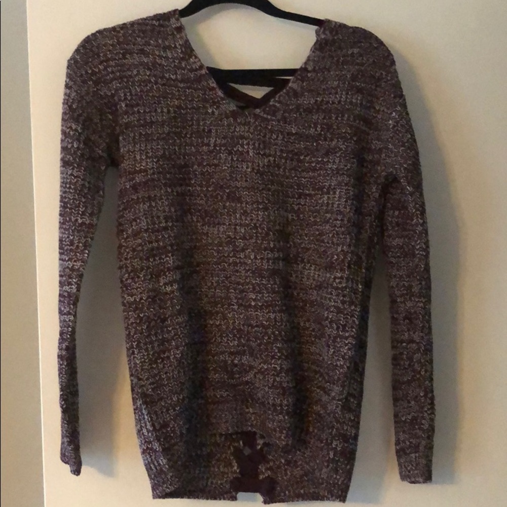 Braided back sweater